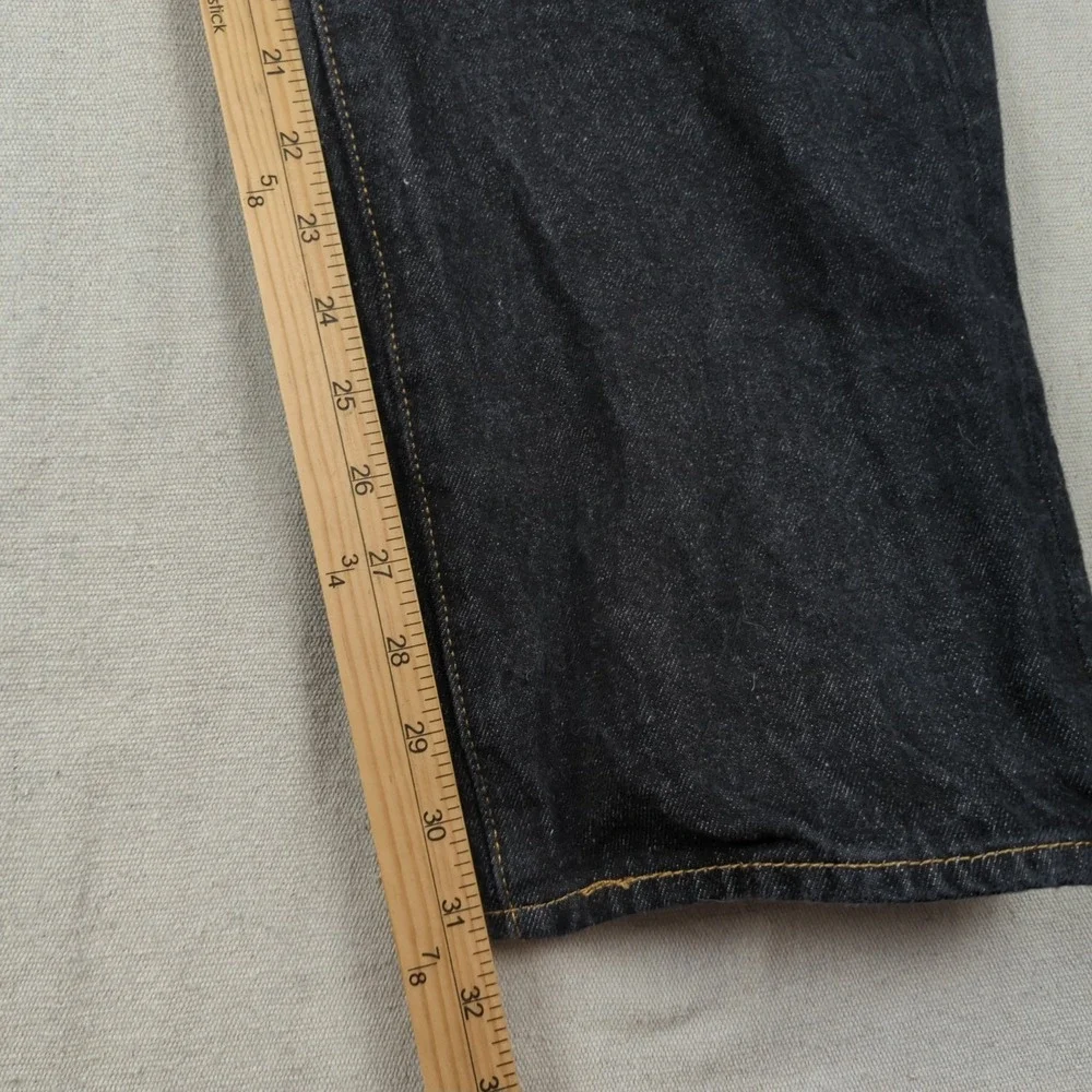 Levis 501 Jeans Mens‎ 38x32 Black Button Fly Western Faded Classic American